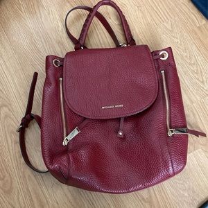 Michael Kors Vic large backpack burgundy.